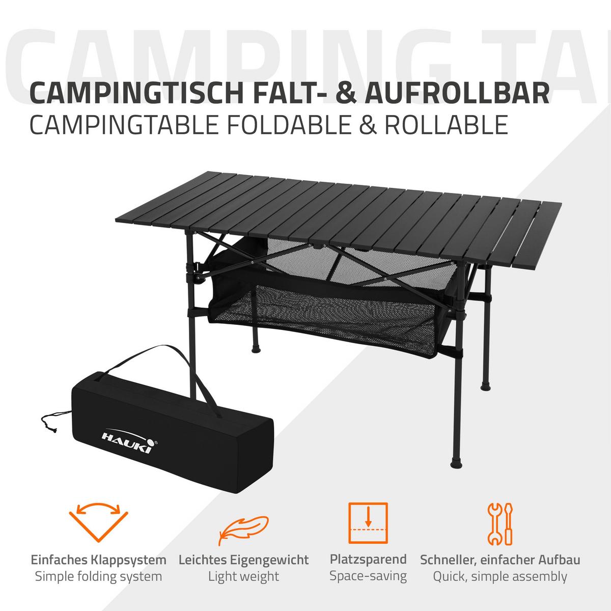 CAMPINGTISCH schwarz - Schwarz, Metall (55/118/64.5cm) - Hauki
