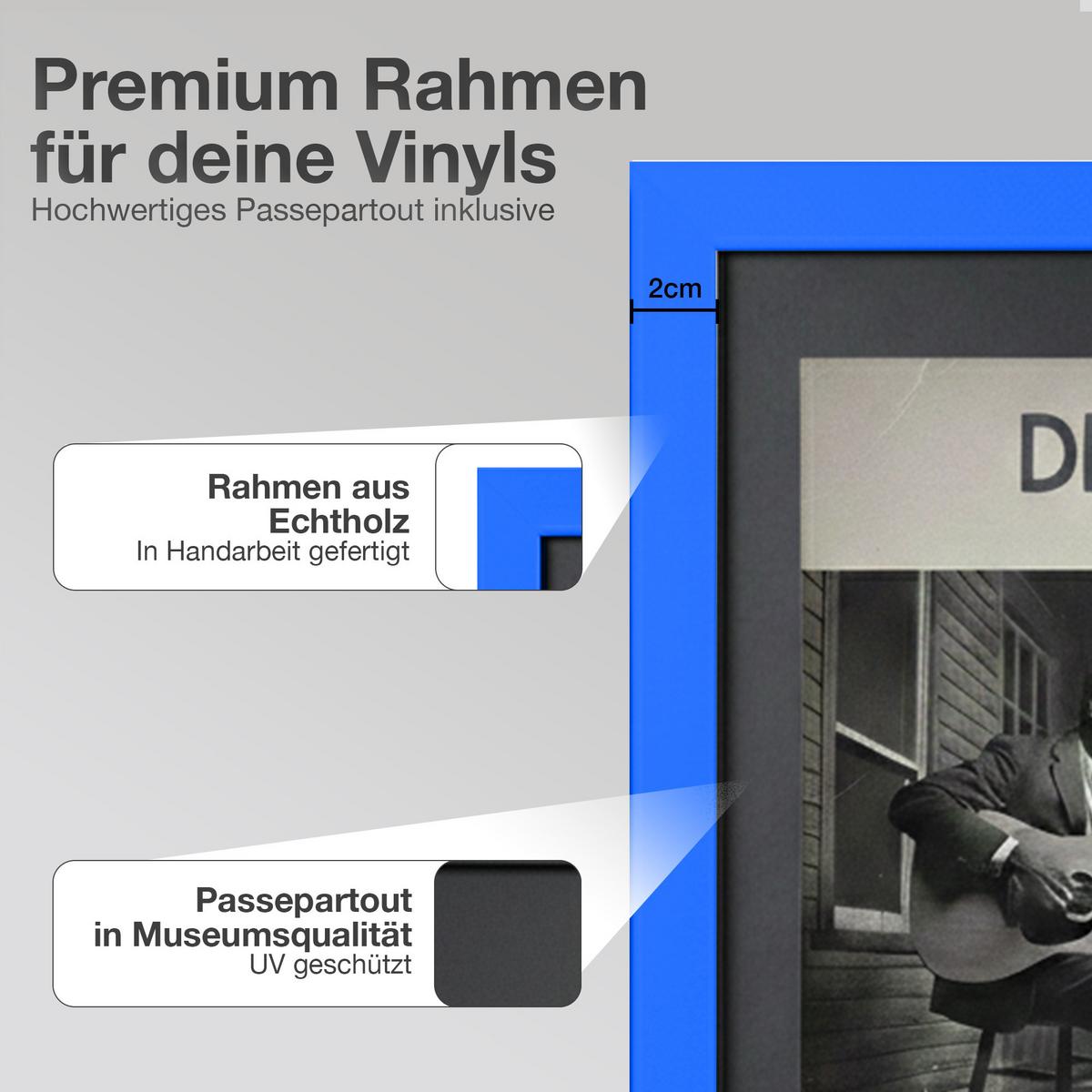 SCHALLPLATTEN BILDERRAHMEN 40/60 2er Set - Blau, Holz (60/40cm) - K-Möbel