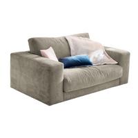 LOVESEAT MADELINE Granit Cord - Greige/Schwarz, Kunststoff/Textil (170/86/127cm) - KAWOLA