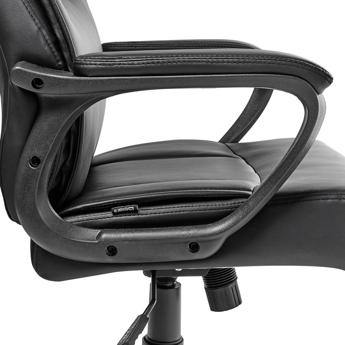 CHEFSESSEL Schwarz Guru - Schwarz, Kunststoff (65/114/73cm) - Beliani