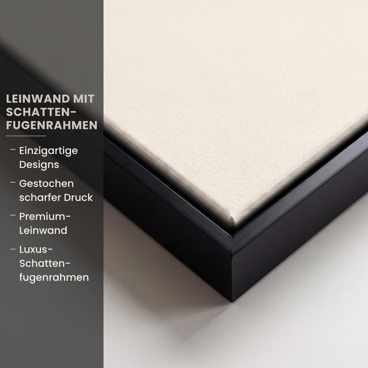 LEINWAND Bilder mit Rahmen - Osterkuchen - Schleife - Eier - 150x100 - Creme, Textil (150/100cm) - MuchoWow