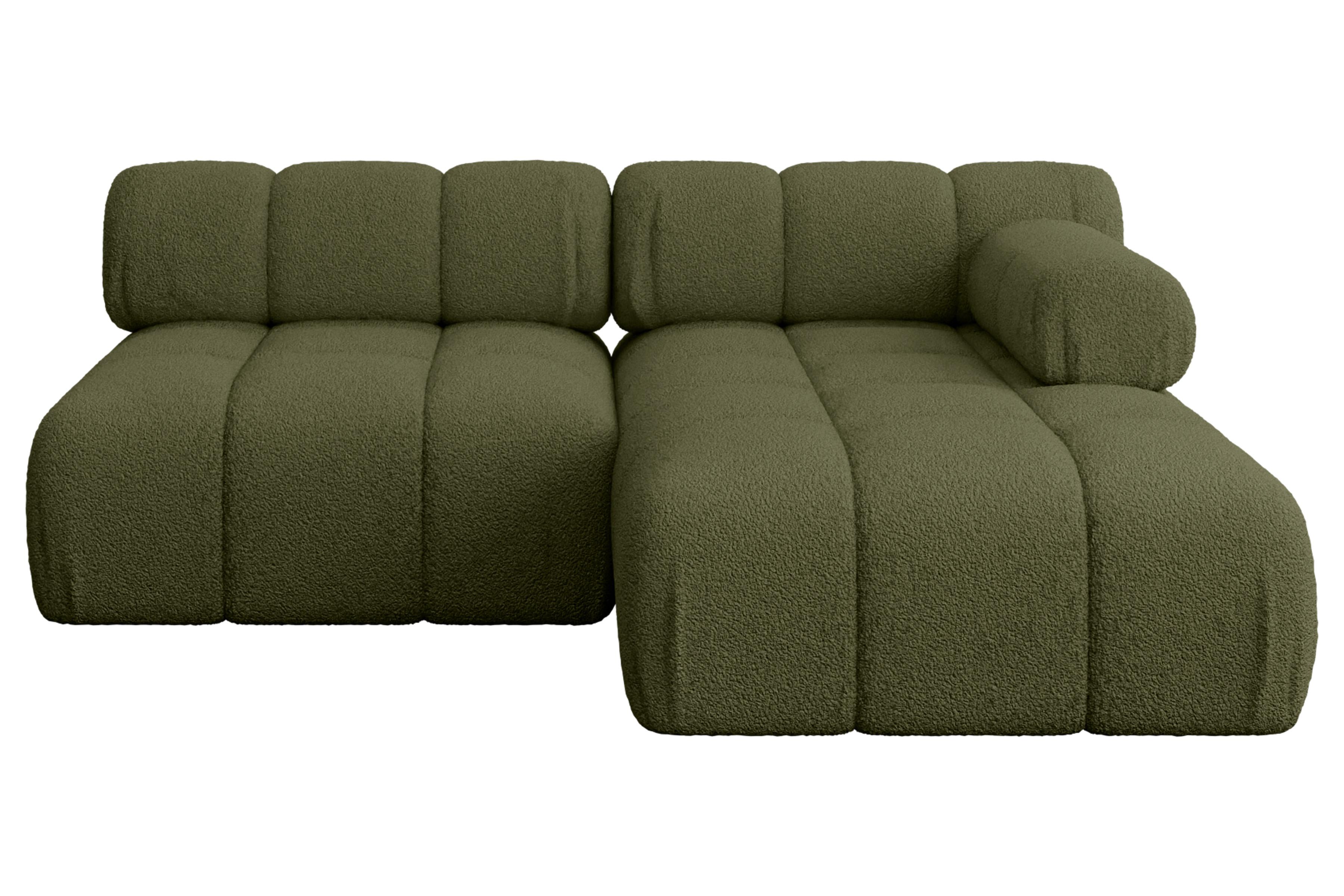 ECKSOFA modulares Sofa Razon-L1 - 190x160x70 cm Grün Bouclé - Grün, Holzwerkstoff/Textil (190/160cm) - ALTDECOR