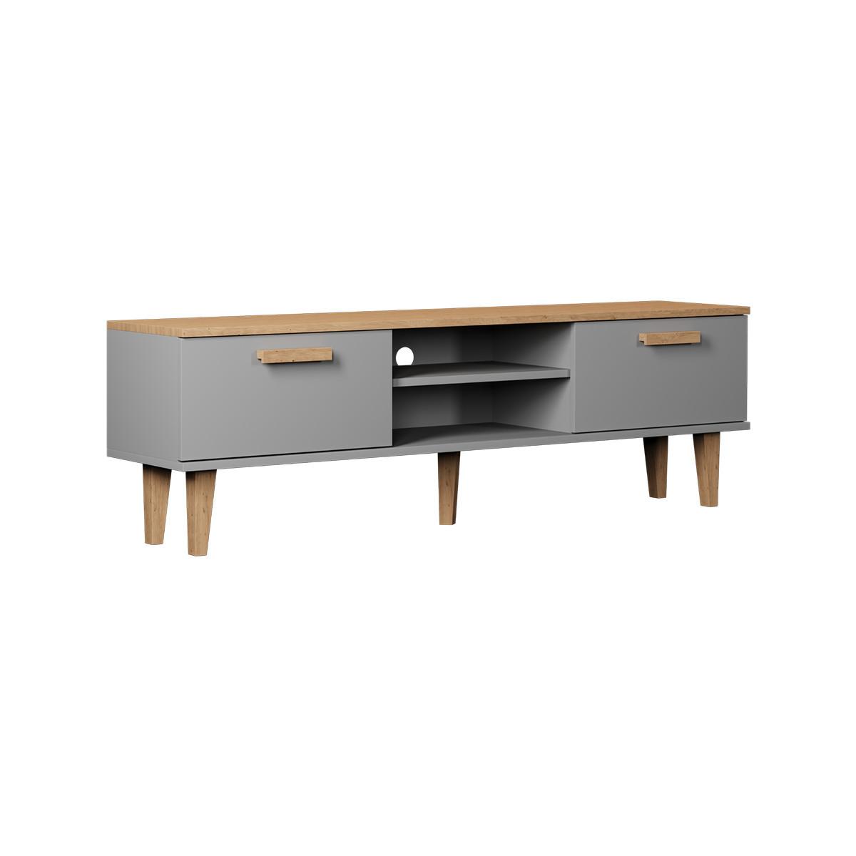 TV-MÖBEL Denver Grau - Grau, Holzwerkstoff (35/47/160cm) - Petits-meubles