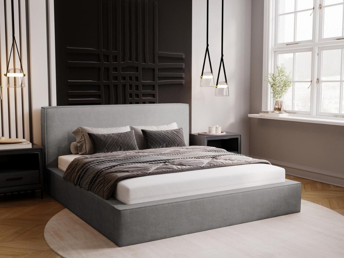 POLSTERBETT Monaco 140x200 Grau - Grau, Textil (140/200cm) - Graingold
