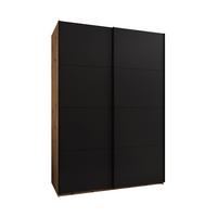 SCHWEBETÜRENSCHRANK 245,5/170/64 2-türig - Schwarz/Eiche Artisan, Holz/Metall (170/245/64cm) - Abiks Möbel