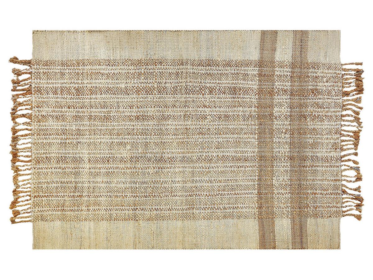 TEPPICH geflochten Ortaoba 200/140 cm - Beige, Naturmaterialien (140/200cm) - Beliani