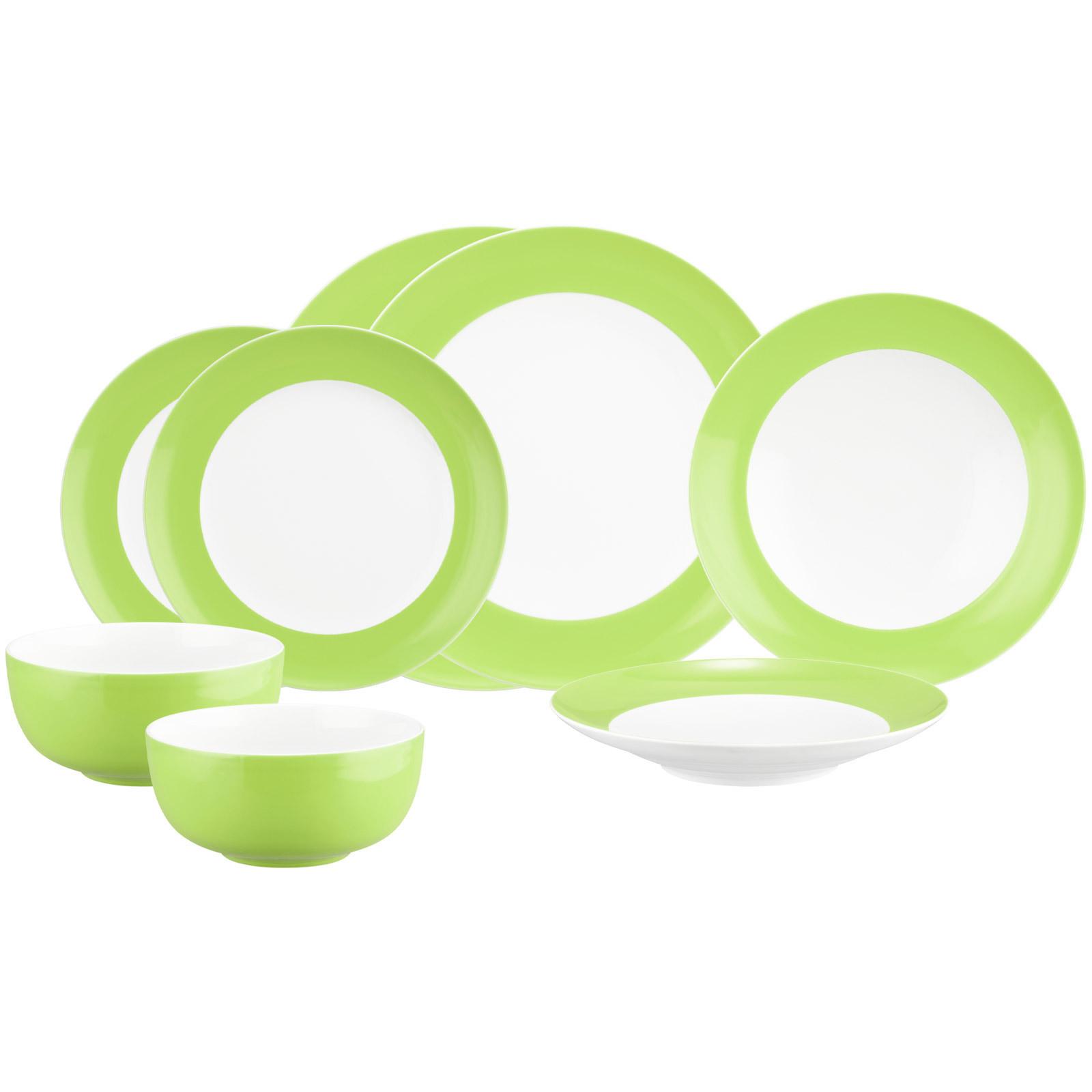 EINSTEIGER-SET Liberty Pure Colors Lime Green 8-tlg. - Grün, Keramik (2/2/2cm) - Seltmann Weiden