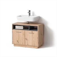WASCHBECKENUNTERSCHRANK Temo Artisan Eiche/Anthrazit 80 x 64 cm - Anthrazit/Eiche Artisan, Holzwerkstoff (80/64/40cm) - Livinity®