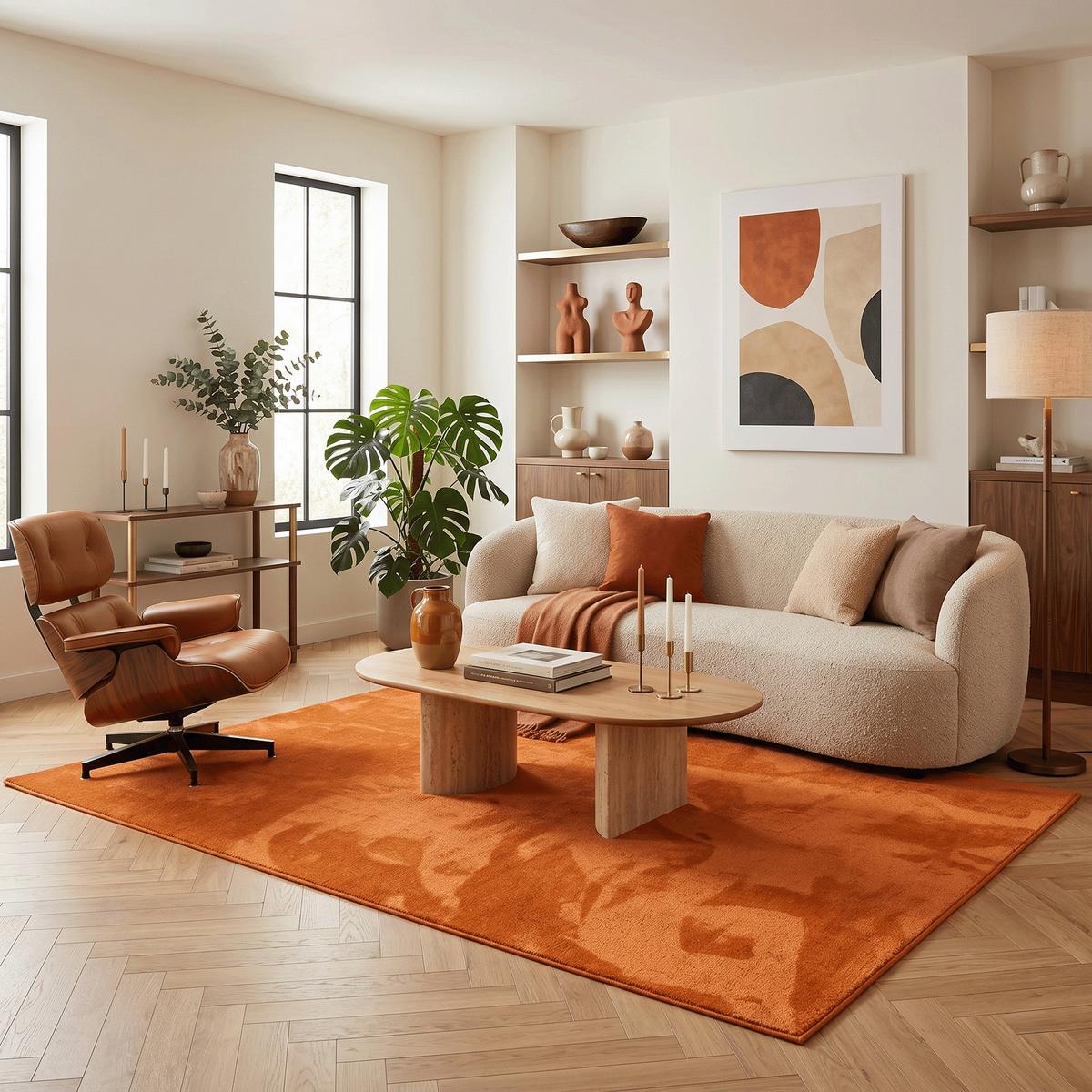 HOCHFLOR LANGFLOR TEPPICH SUPER SOFT MELIA - Orange, Textil (80/150cm) - Pergamon