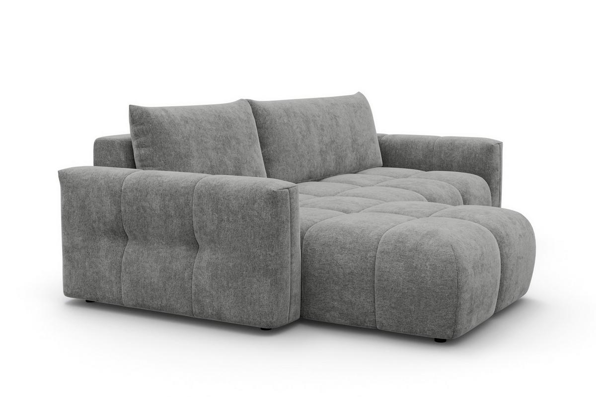 ECKSOFA VERONA 4-Sitzer links, Grau - Schwarz/Grau, Holz/Textil (266/173cm) - Courtois Laville