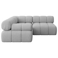 ECKSOFA modulares Sofa Mende-L1 - 190x190x70 cm Hellgrau Bouclé - Hellgrau, Holzwerkstoff/Textil (190/190cm) - ALTDECOR