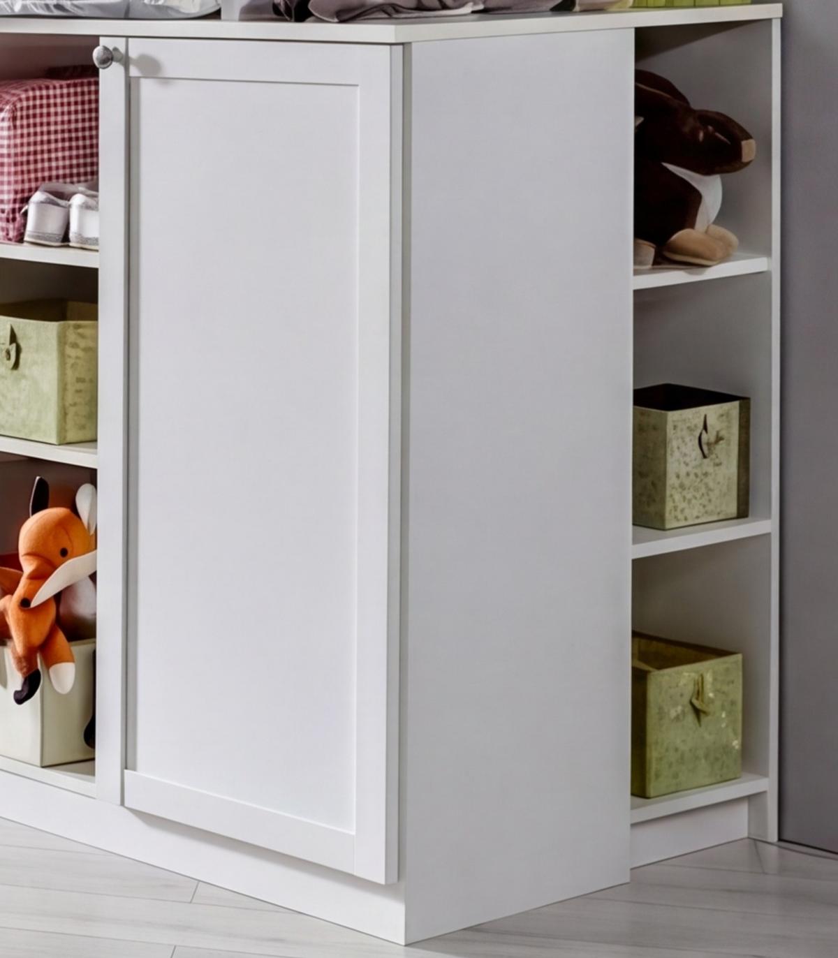 WICKELKOMMODEN-UNTERSCHRANK B35/H91/T38 cm, passend zum Babyzimmer Landhausstil Weiß (22800-22804) / 22800-03 - Weiß, Holzwerkstoff/Metall (35/91/38cm) - luma-home
