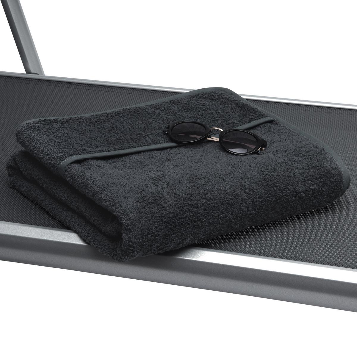 HANDTUCH Marbella 200/70cm Anthrazit - Anthrazit, Naturmaterialen/Textil (70/200cm) - Beautissu 