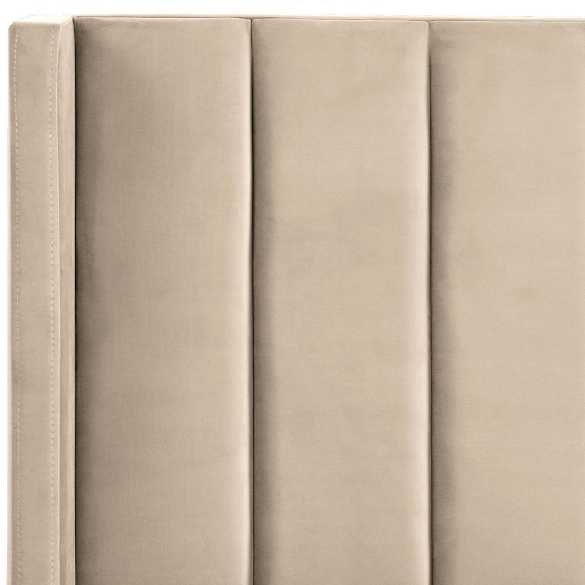 BETT mit Lattenrost 160x200 cm Beige Villette - Beige, Textil (160/200cm) - Beliani