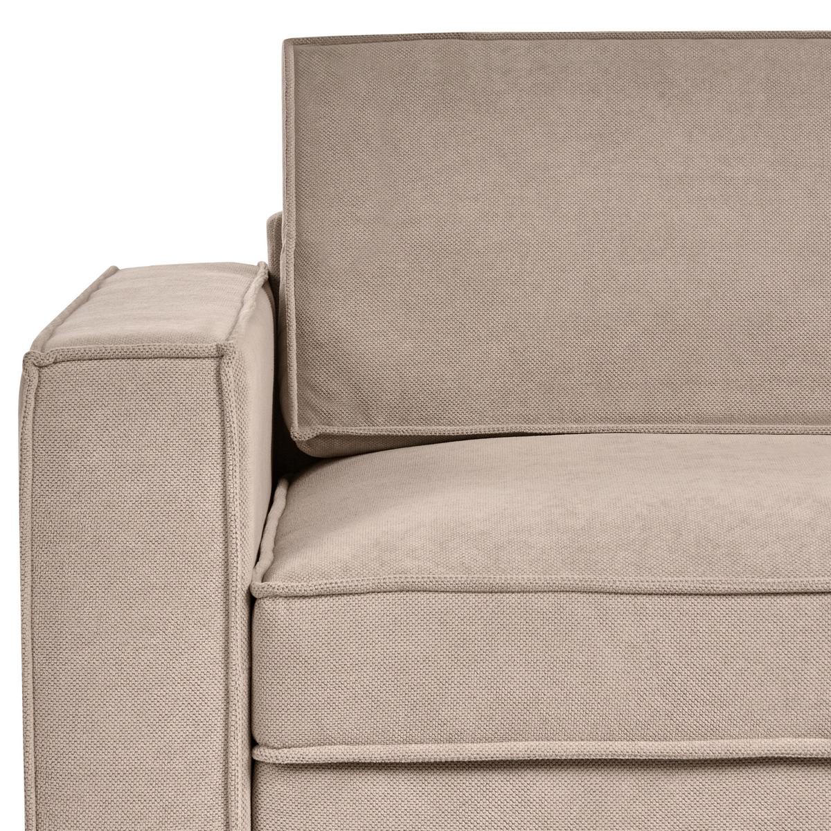ECKSOFA Stoff Taupe linksseitig Kolding - Taupe/Beige, Textil (228/152cm) - Beliani