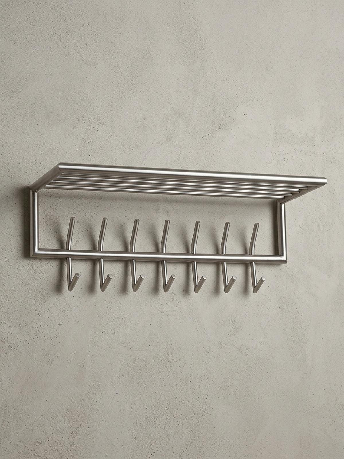 WANDGARDEROBE Metall Silber Modern mit Aufbewahrungsmöglichkeiten - Silberfarben, Metall (75/29/30cm) - KADIMA DESIGN
