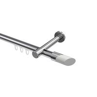 GARDINENSTANGE INNENLAUF Prestige Verano 280 cm (geteilt in 2 x 140 cm), 1-läufig, 20 mm Ø Chrom - Chromfarben/Weiß, Metall (280cm) - INTERDECO
