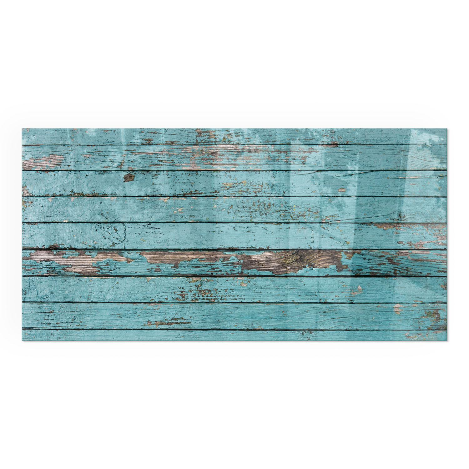 GLASPLATTE für Kamin 140x70 cm - Türkis, Glas (140/70/0.4cm) - TULUP