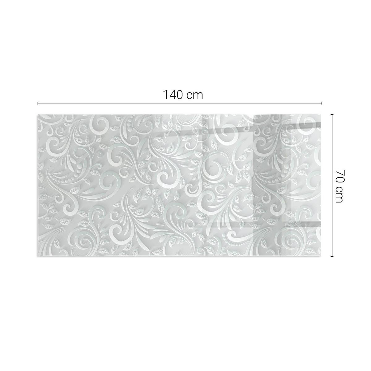 GLASPLATTE für Kamin 140x70 cm - Grau, Glas (140/70/0.4cm) - TULUP