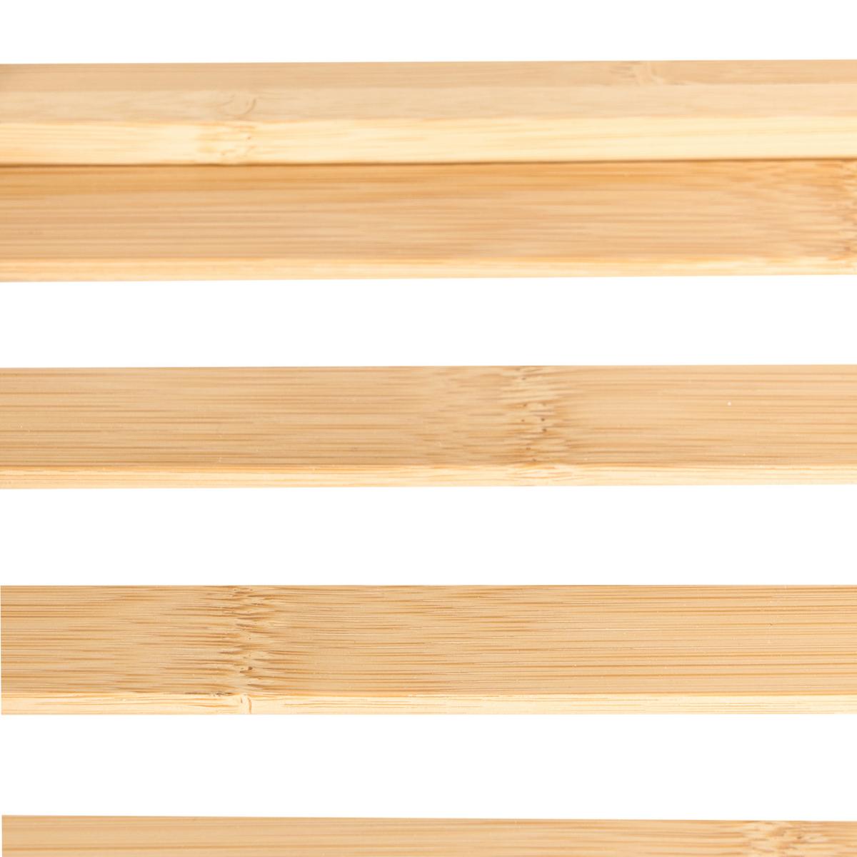 REGAL Bambus Hellbraun mit Rädern Quintay - Braun, Holz (45/75/20cm) - Beliani
