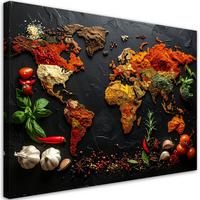 LEINWANDBILD Essen & Trinken 120x80cm - Multicolor, Textil (120/80cm) - Feeby