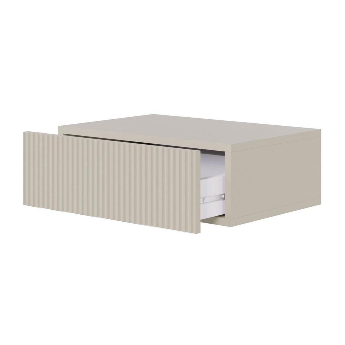 NACHTSCHRANK Veldio Graubeige 50 cm - Taupe, Holzwerkstoff (50/17/35.6cm) - Selsey