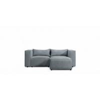 ECKSOFA Nevio Xs - Blaugrau, Holzwerkstoff/Textil (210/185cm) - Fun Möbel