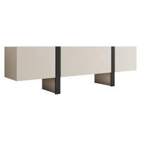 TV-LOWBOARD 200 3D Tore 01 - Kaschmir/Schwarz, Holzwerkstoff (200/58/41cm) - MIRJAN24