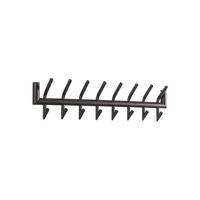 GARDEROBE FABIA Grau Metall - Dunkelgrau, Metall (78/19/10cm) - KAWOLA