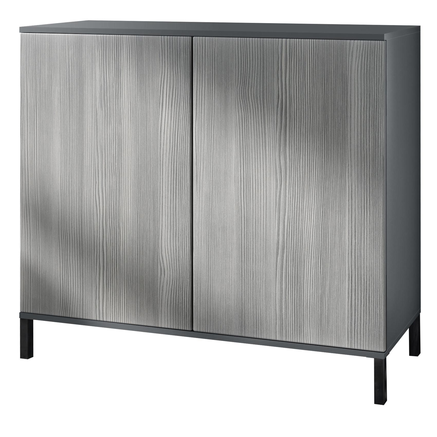 KOMMODE Skadu Avola-Anthrazit - Anthrazit, Holzwerkstoff (92.5/83.5/35cm) - Vladon