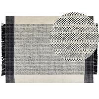TEPPICH geflochten Ketenli 230/160 cm - Weiß, Textil (160/230cm) - Beliani