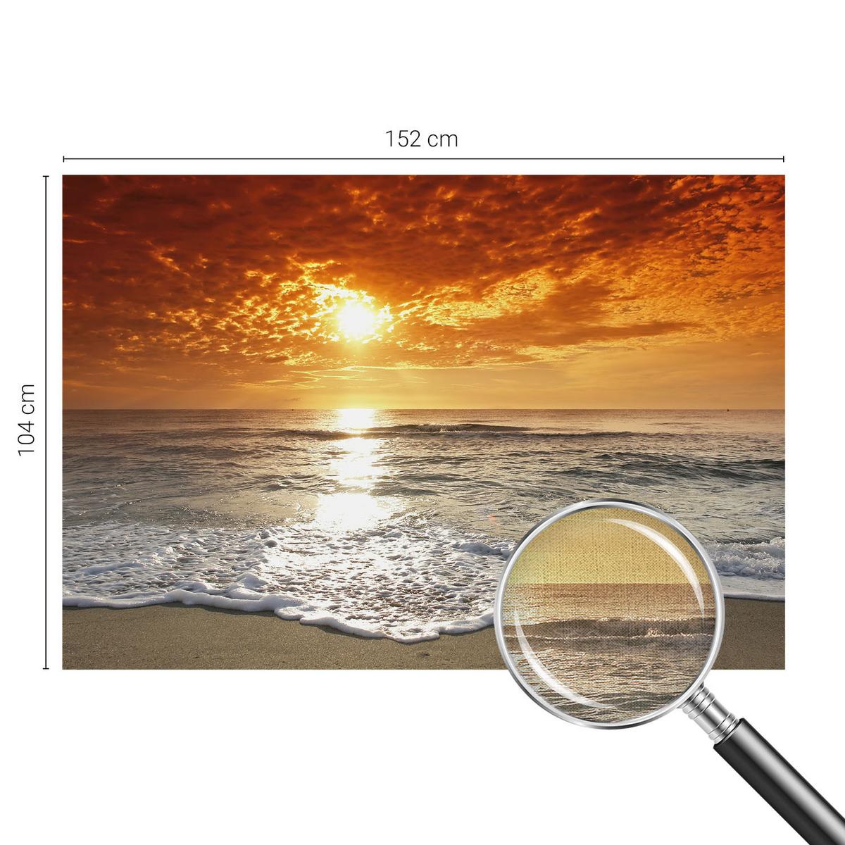 FOTOTAPETE 152x104 cm - Meereswellen - Gelb, Textil (152/104cm) - Wallfluent
