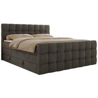 BOXSPRINGBETT ALTIVO KING DUO 120/200 - Dunkelgrau Velvet - H4 - Anthrazit, Textil (120/200cm) - MKS