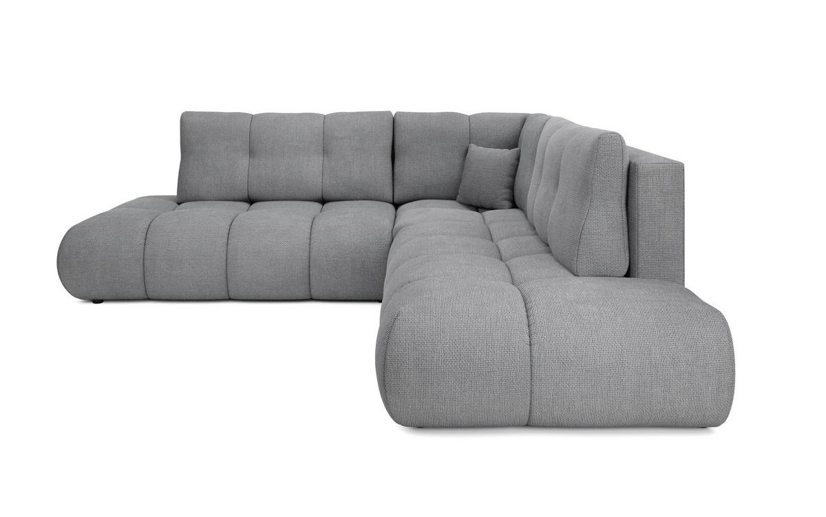 ECKSOFA DUCA II L-S Grau Chenille mit Schlaffunktion - Grau, Holz (266.5/266.5cm) - MASSENO