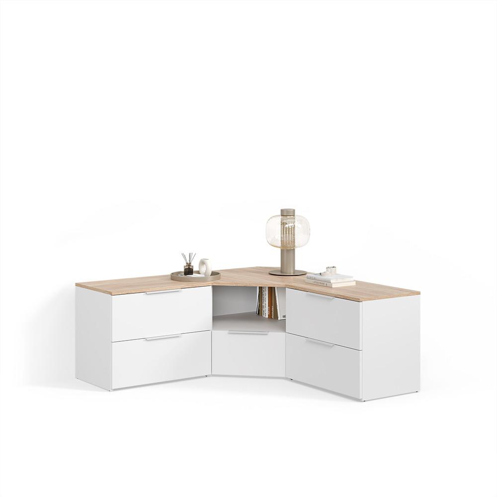 WOHNWAND Piave Weiß 3 Teile - Weiß, Holzwerkstoff (68/50/38.2cm) - Livinity®