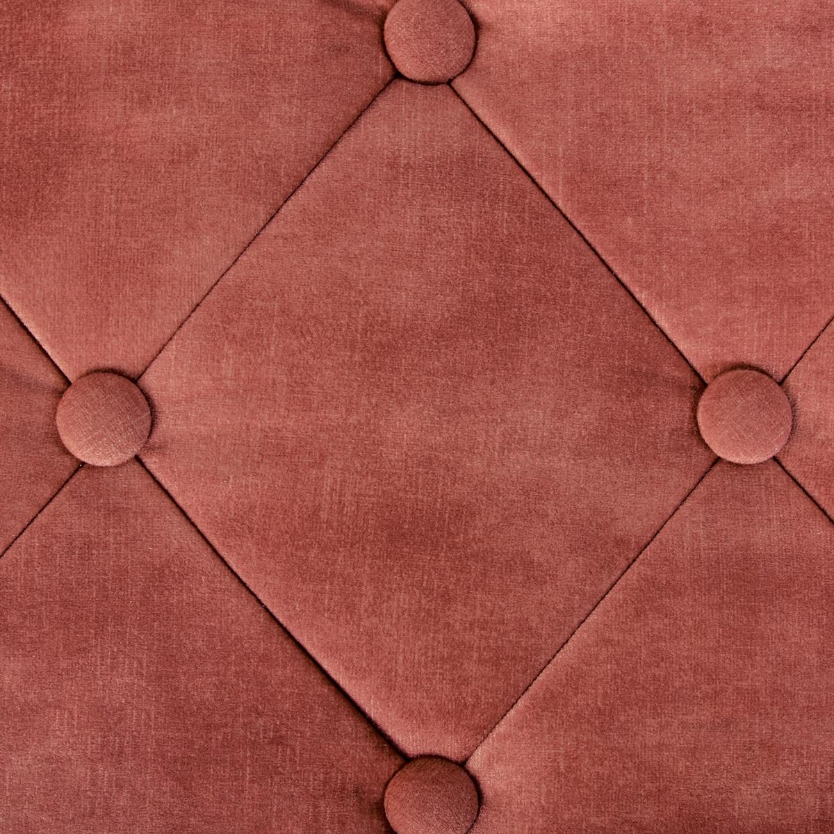 POLSTERBANK Samtstoff Rosa Roseville - Pink, Textil (117/44/40cm) - Beliani