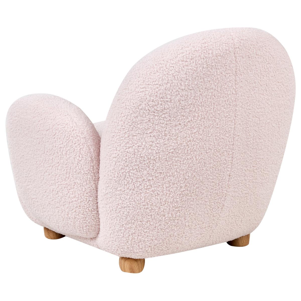 KINDERSESSEL Bouclé Pastellrosa Hem - Pink, Textil (64/55/55cm) - Beliani