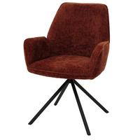 ESSZIMMERSTUHL Rot, Schwarz - Rostfarben/Rot, Textil (60/86/60cm) - MCW