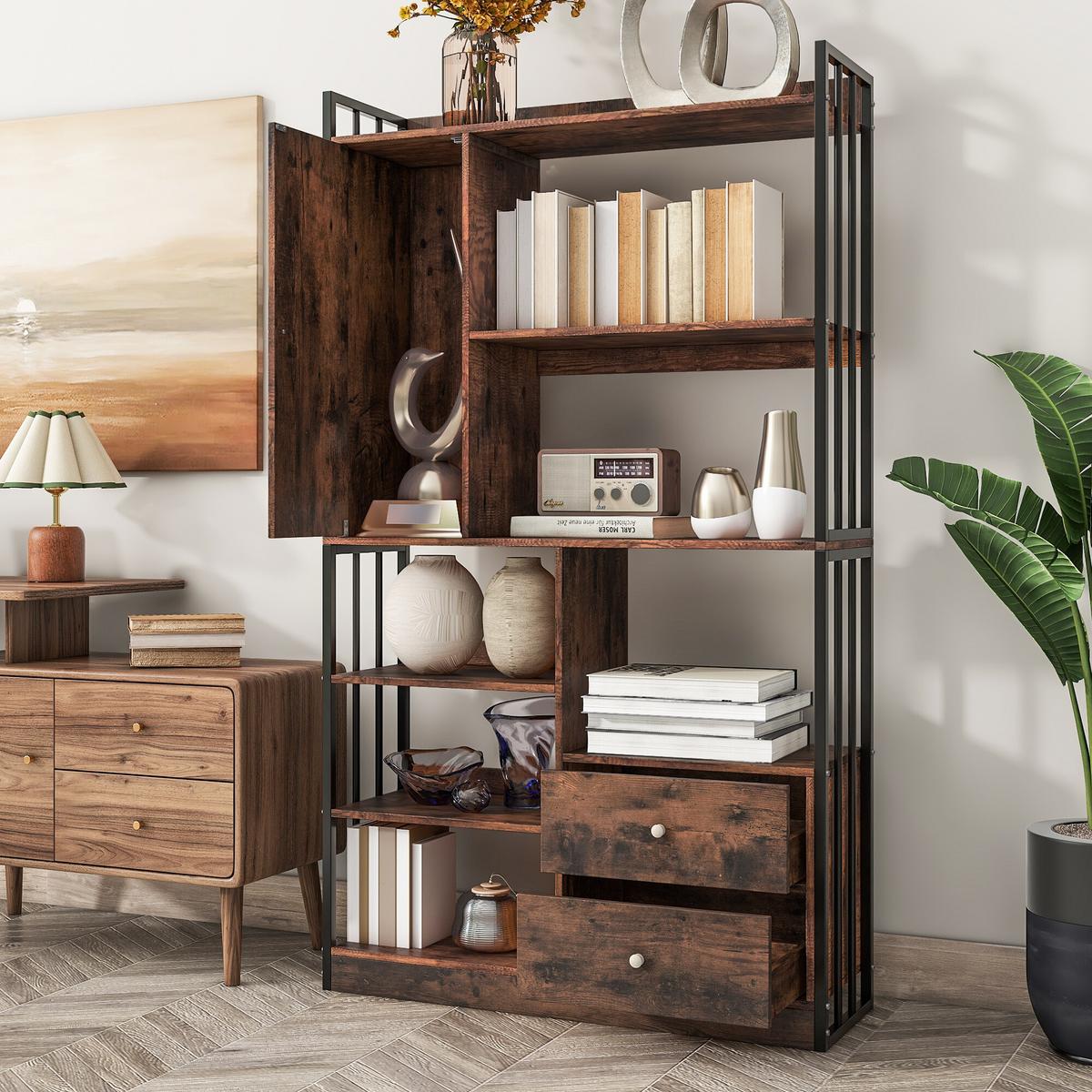 BÜCHERREGAL Braun 100-30-173,5 cm - Braun, Holzwerkstoff (30/173.5/100cm) - Urban Meuble