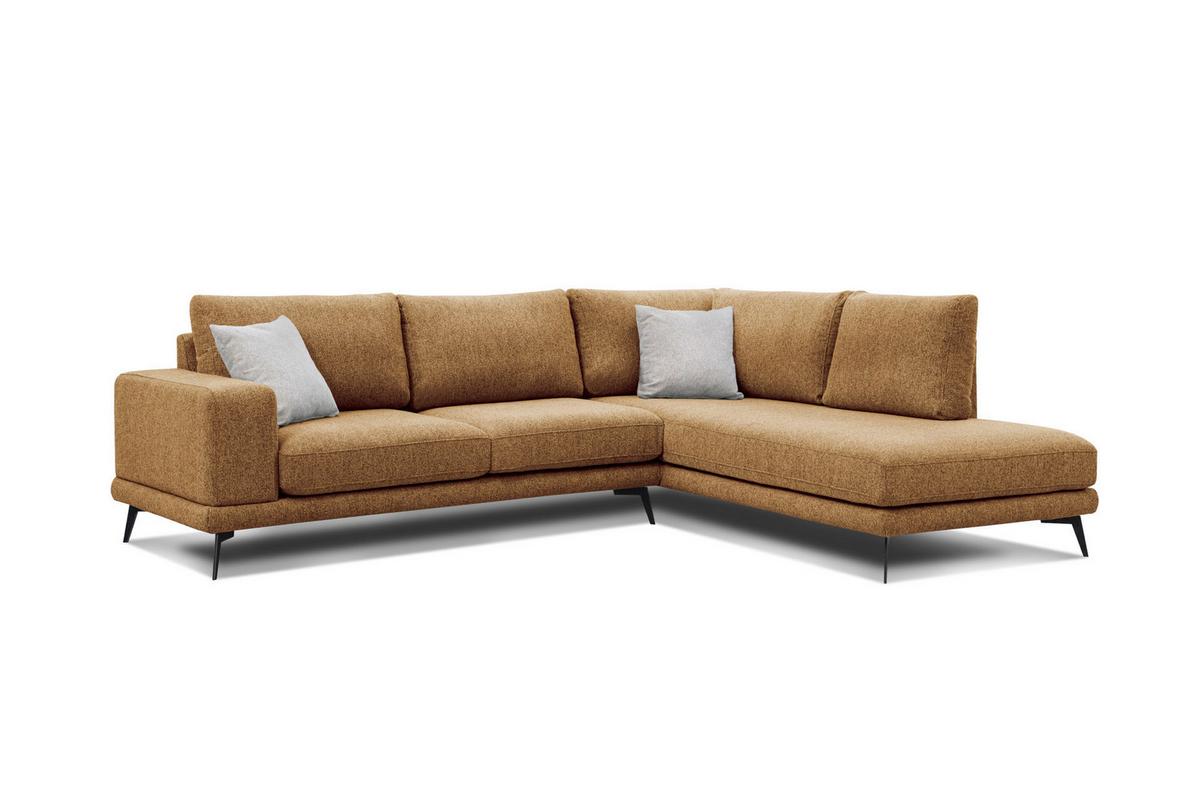 ECKSOFA MEDIOLANE 5-Sitzer, orange - Orange, Holzwerkstoff/Textil (282/219cm) - Wozimo