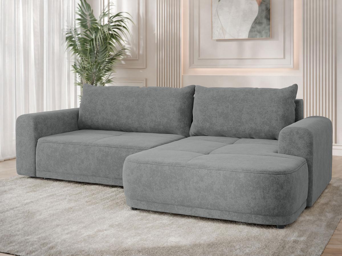 ECKSCHLAFSOFA Passo, Seite: Links - Schwarz/Grau, Holz/Kunststoff (265/166cm) - MIRJAN24
