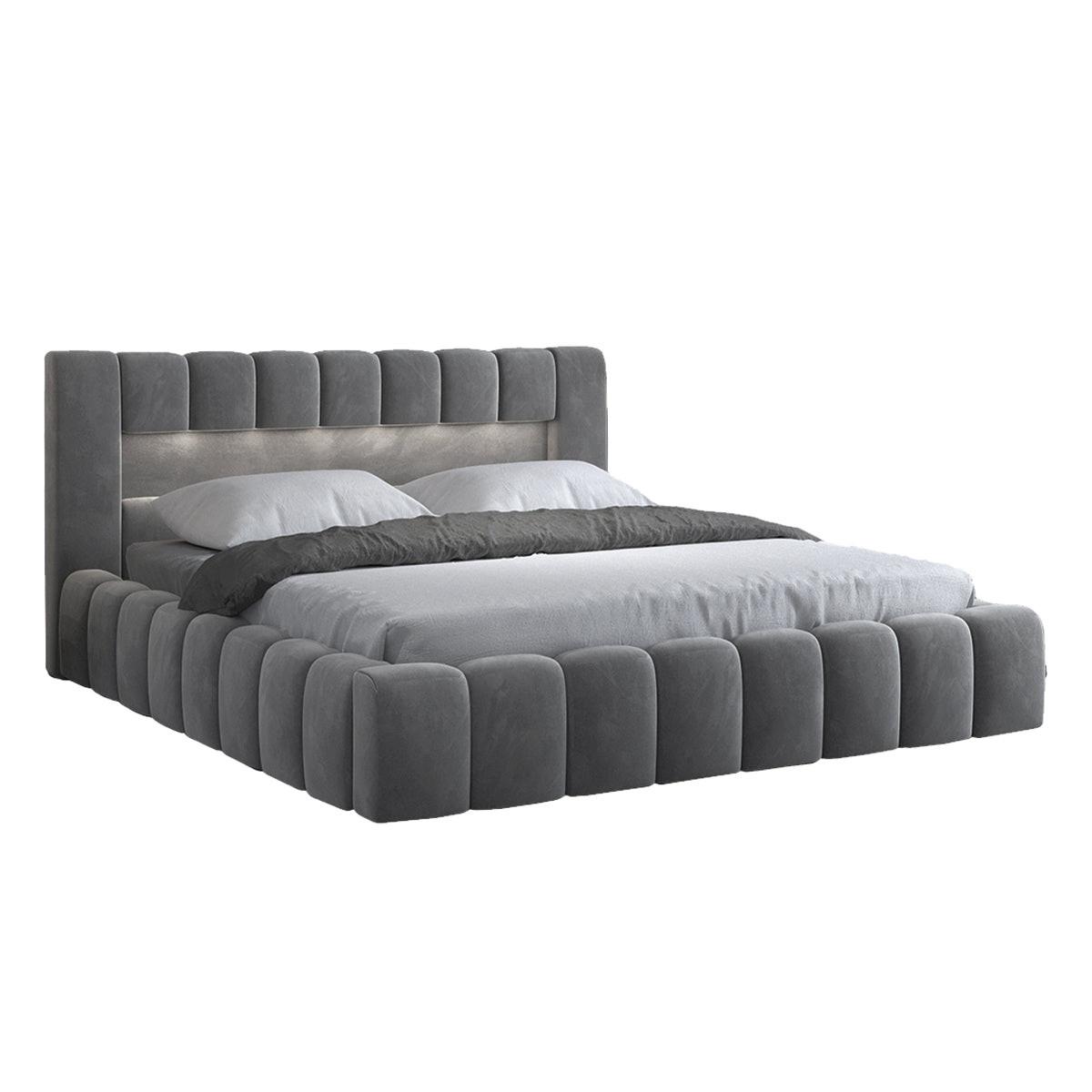 BOXBETT 160/200 Auria Grau - Grau, Holz (160/200cm) - Petits-meubles