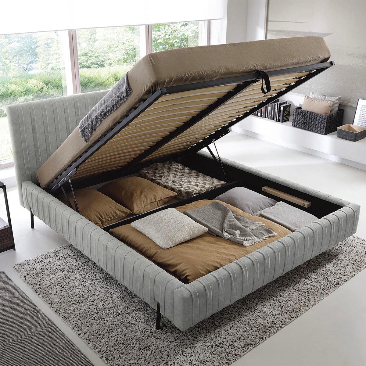 BOXBETT 180/200 Ori Grau - Grau, Holz (180/200cm) - Petits-meubles