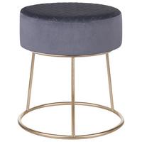 HOCKER Delco 35/35/40 cm - Grau, Textil (35/40/35cm) - Beliani