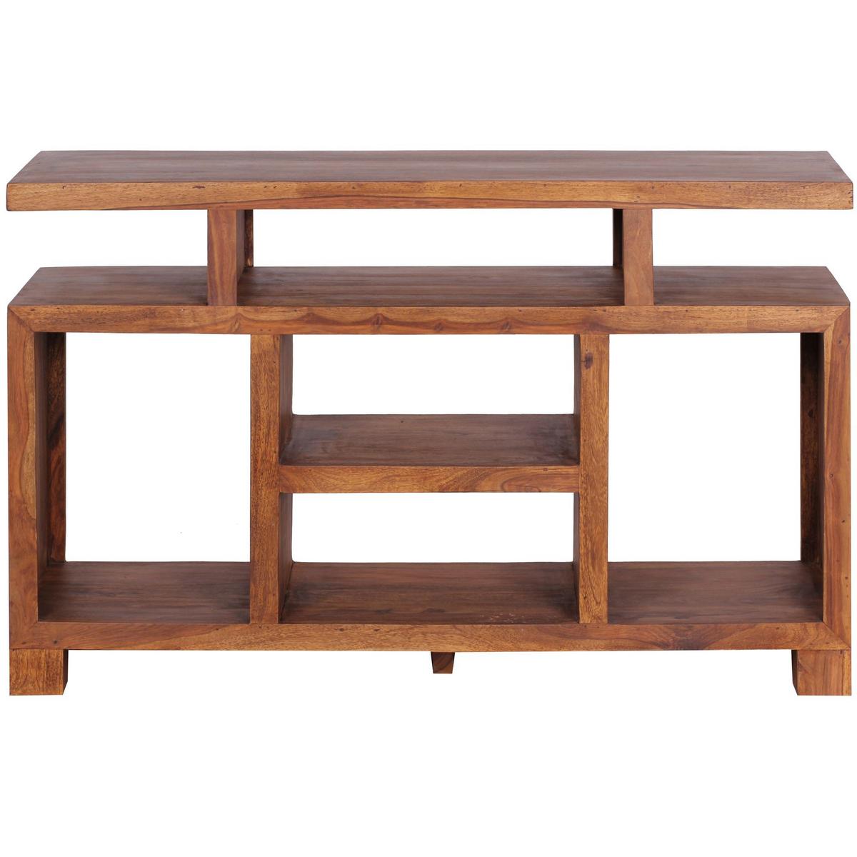 SIDEBOARD – Mango Massivholz, 115x76x40 cm, mit Fächern - Braun, Holz (115/76/40cm) - KADIMA DESIGN