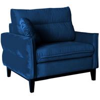RELAXSESSEL Belweder Velours dunkelblau - Dunkelblau, Holz/Textil (94/95/94cm) - Beautysofa