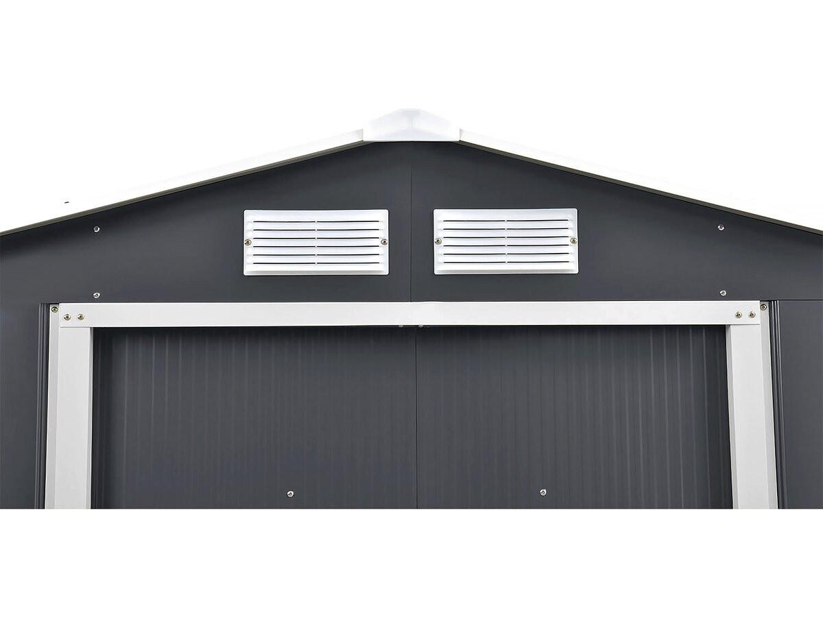 METALL-GARTENHAUS vegas Grau - Grau, Metall (245/267/245cm) - Habitat Garten