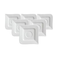 KAFFEEUNTERTASSEN Melodie weiß ø 14 cm 6er Set - Weiß, Keramik (14cm) - Ritzenhoff Breker