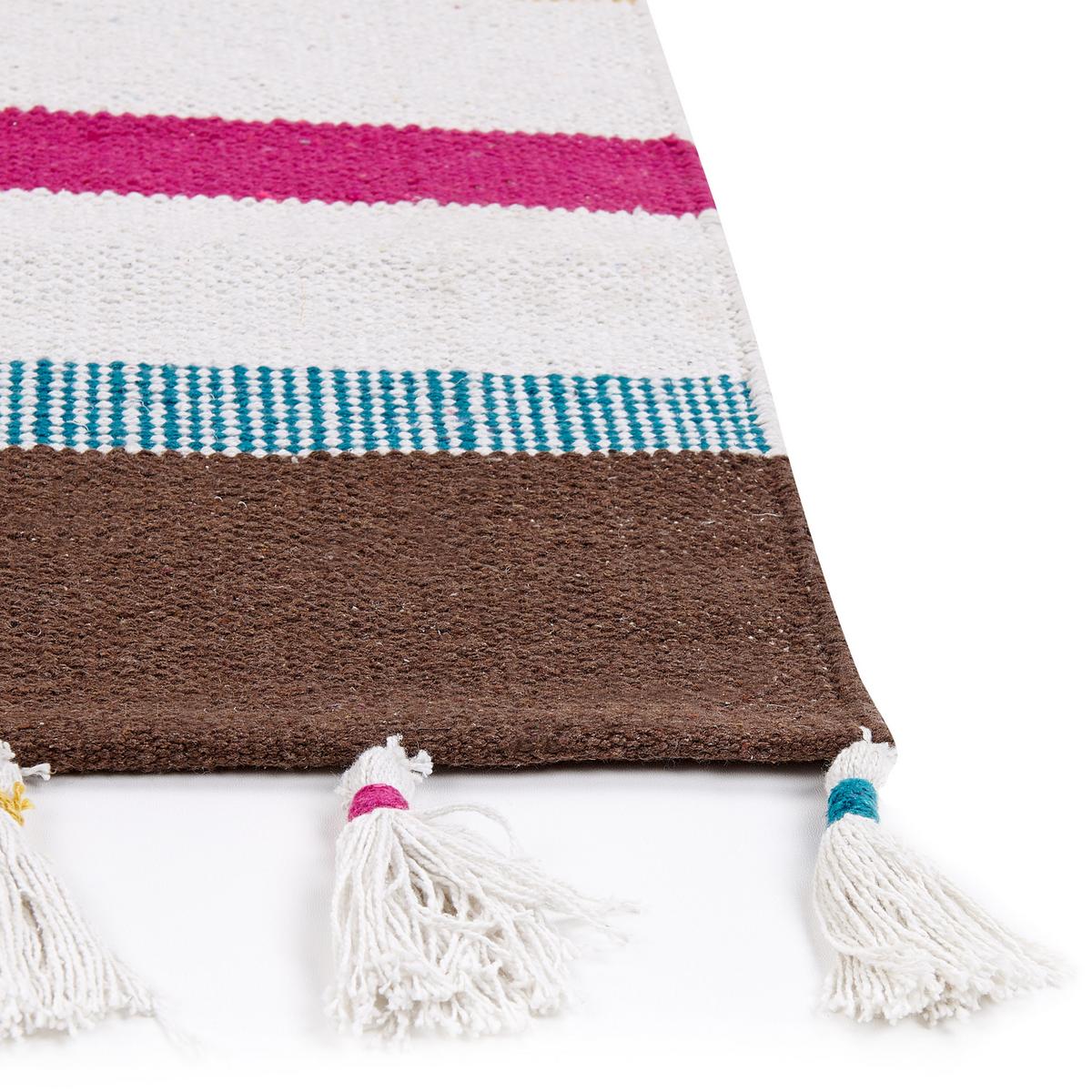 TEPPICH geflochten Hisarli 150/80 cm - Multicolor, Textil (80/150cm) - Beliani