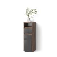 MIDISCHRANK Savuto Anthrazit Hochglanz 30.2 x 96.3 cm - Schwarz Hochglanz, Holzwerkstoff (30.2/96.3/30cm) - Livinity®